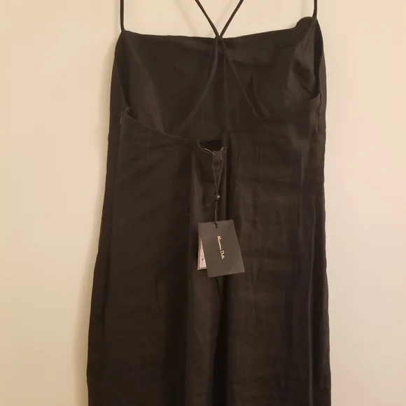 New Massimo Dutti Linen Blend Midi Dress - Picture 6 of 16